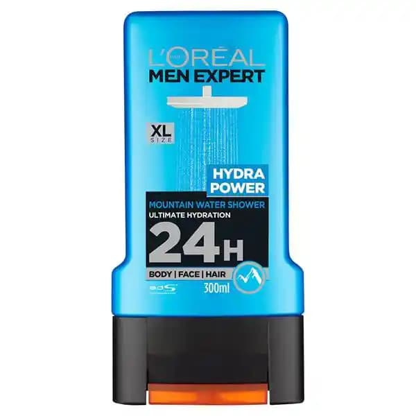شامپو بدن آبرسان لورال مردانه مدل هیدرا پاور 300 میل L’Oreal Men Expert Shower Gel Hydra Power