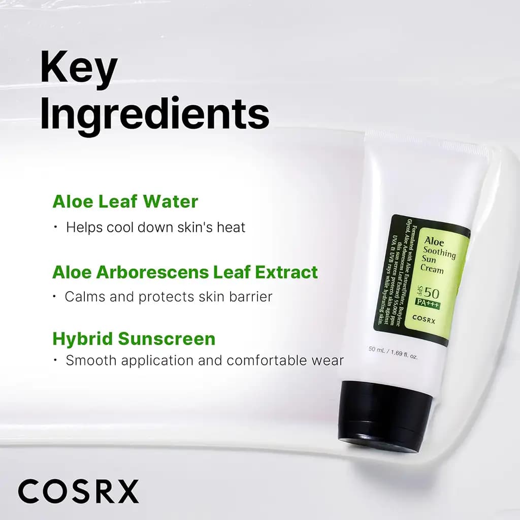 ضد آفتاب کوزارکس آلوئه ورا COSRX Aloe Soothing Sun Cream — تصویر ۸