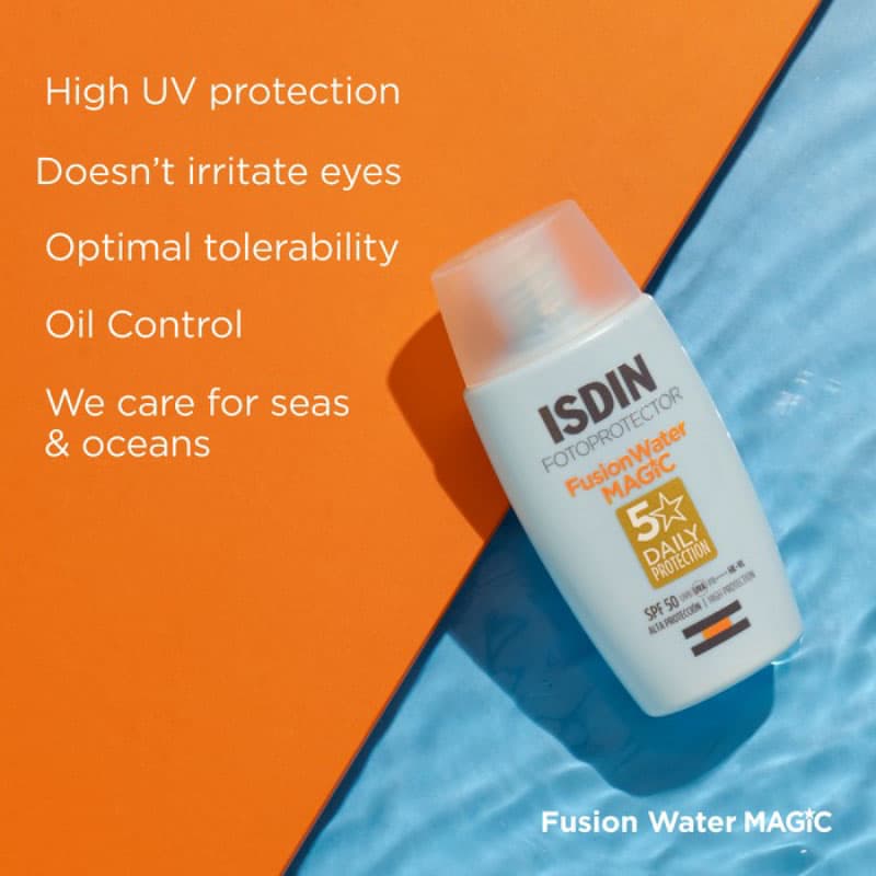 ضد آفتاب فیوژن واتر مجیک ایزدین ISDIN fusion water Magic — تصویر ۱۰
