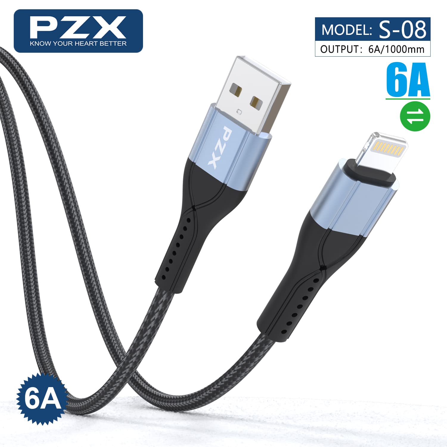 کابل شارژ آیفونی مدل s08 PZX — تصویر ۱۲