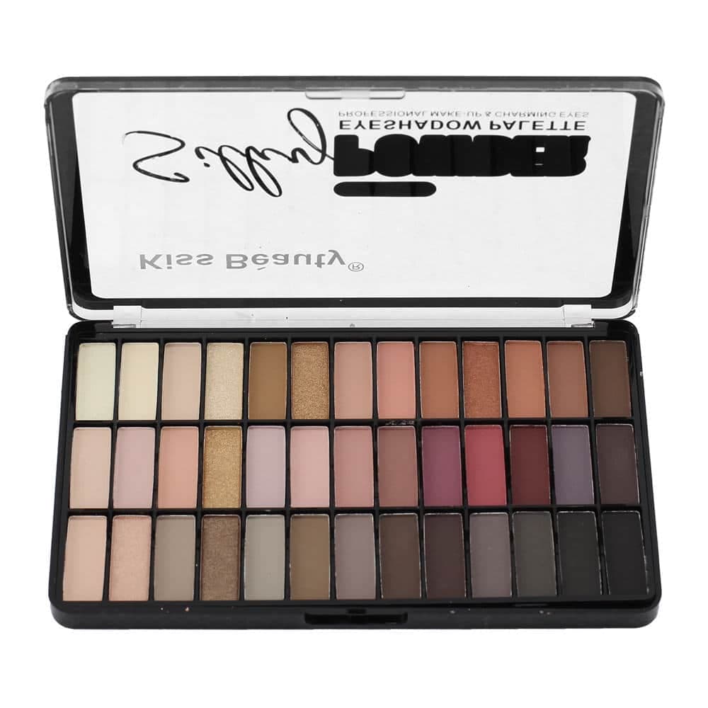 پالت سایه کیس بیوتی 39 رنگ اورجینال Kiss Beauty 39 Colors Powder Eyeshadow Palette — تصویر ۳