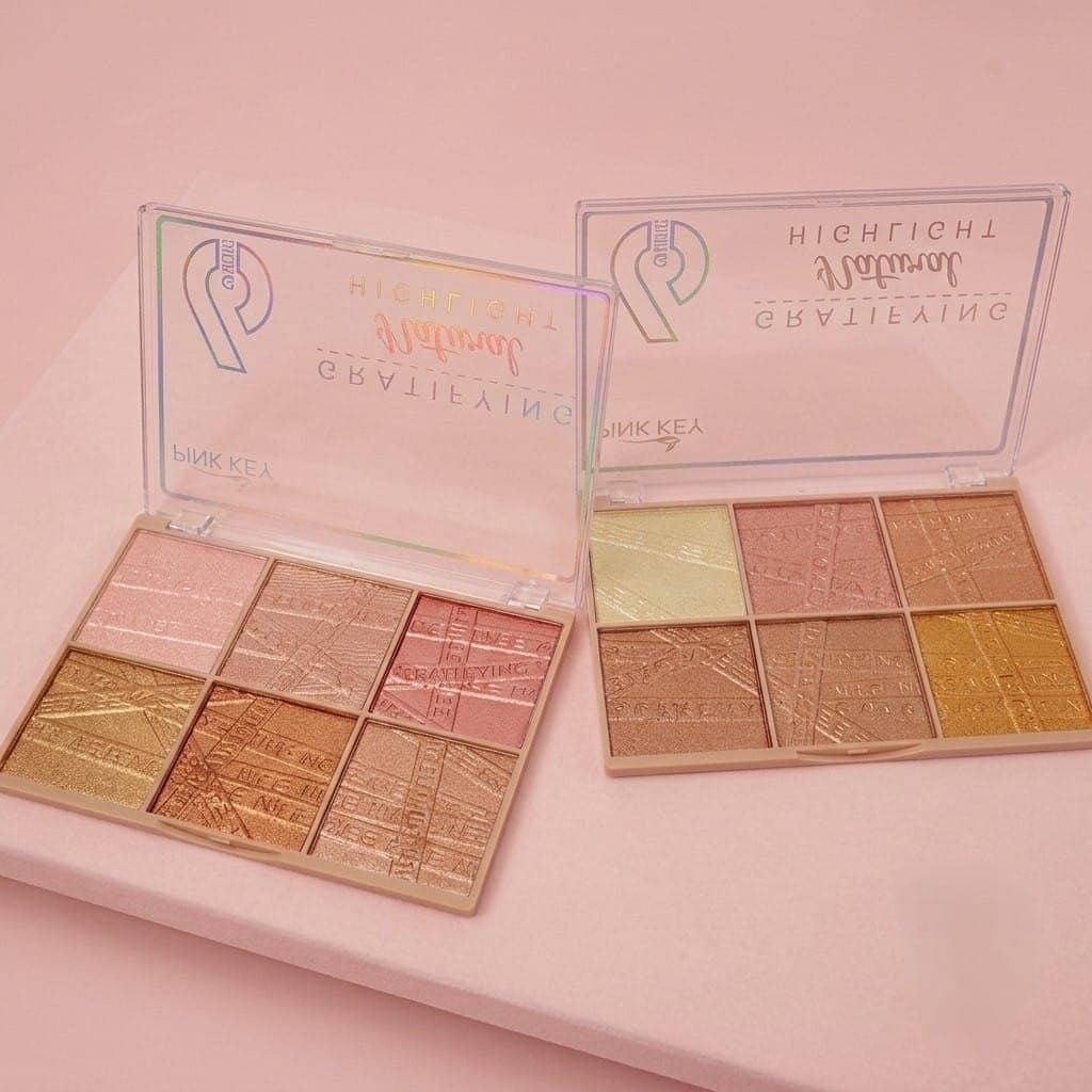 پالت هایلایتر 6 رنگ پینک کی اورجینال Pink Key Highlighter Palette — تصویر ۲