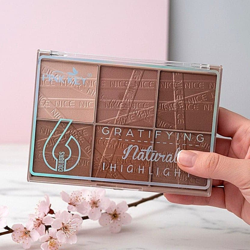 پالت هایلایتر 6 رنگ پینک کی اورجینال Pink Key Highlighter Palette — تصویر ۳