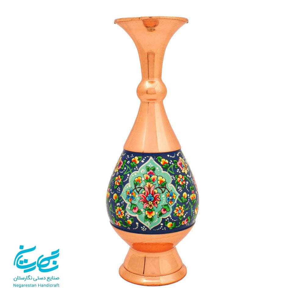 گلدان مس و پرداز 25 سانتیمتر — تصویر ۲