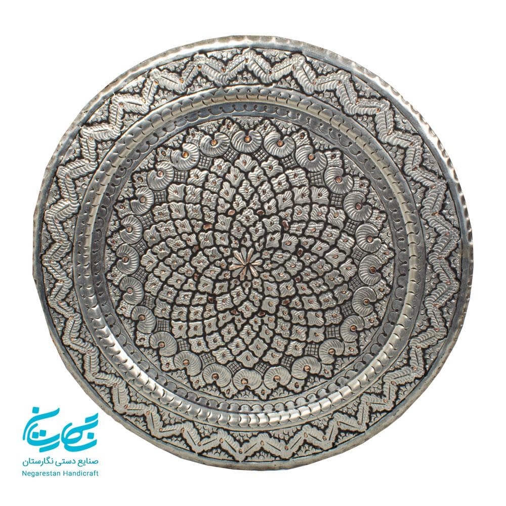 سینی مسی قلم زنی قطر 40 س.م