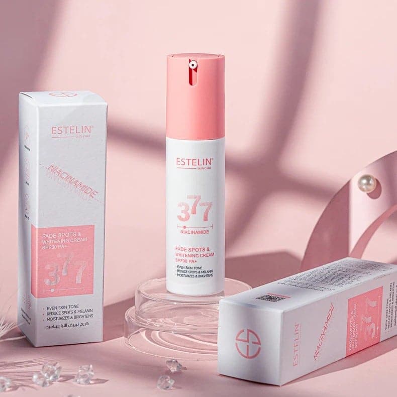 کرم ضد لک و روشن کننده نیاسینامید استلین SPF30 PA+ حجم 60گرم ESTELIN NIACINAMIDE FADE SPOTS WHITENING CREAM