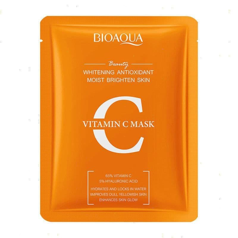 ماسک ورقه ای ویتامین سی و هیالورونیک اسید بیوآکوا 25میل BIOAQUA VITAMIN C Facial Mask