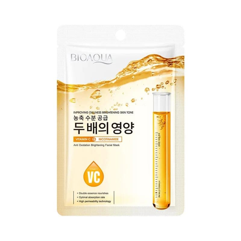 ماسک ورقه ای ویتامین سی نیاسینامید بیوآکوا 25میل BIOAQUA Vitamin C Nicotinamide Facial Mask
