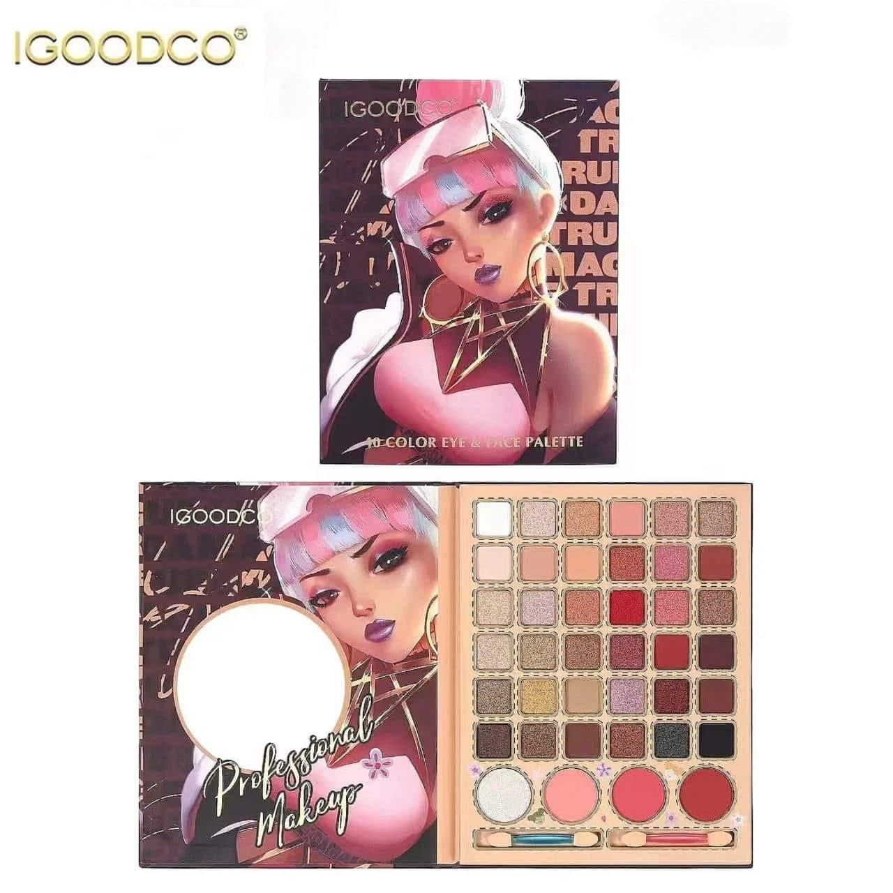 پالت آرایشی آی گود کو مدل میسا 40 رنگ اورجینال IGOODCO 40 colors Eye & Face Palette — تصویر ۵