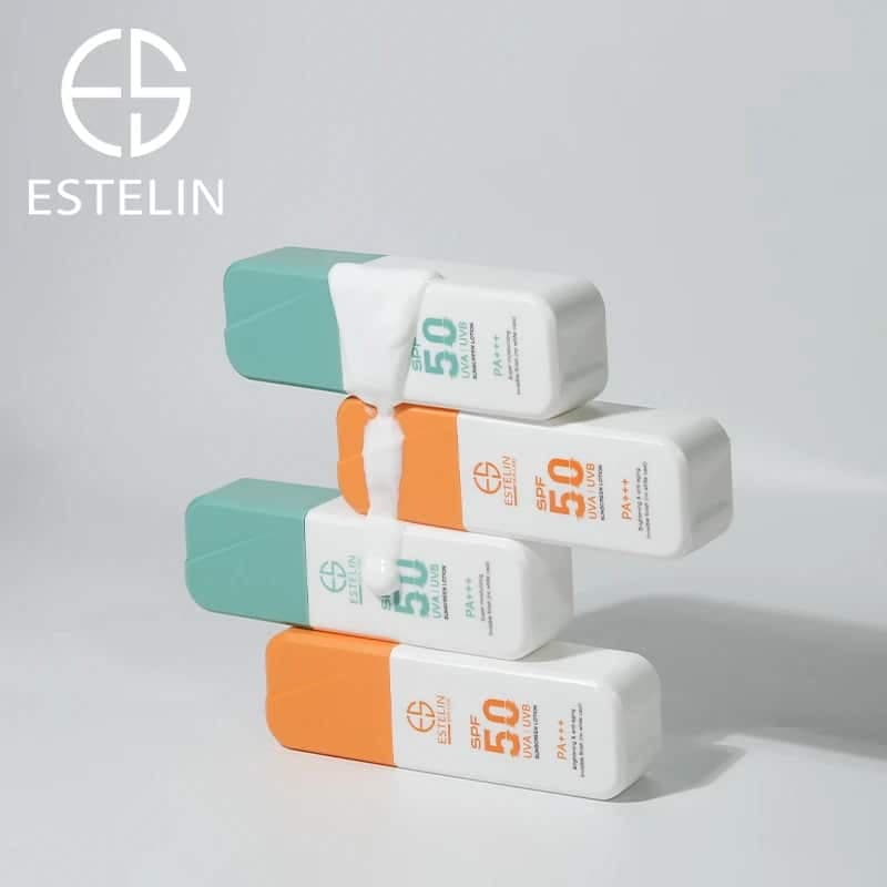 لوسیون ضد آفتاب روشنکننده و ضدپیری استلین 120گرم ESTELIN Brightening & Anti aging Sunscreen Lotion SPF90 — تصویر ۸