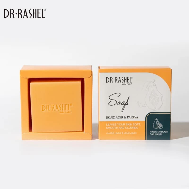 صابون کوجیک اسید و پاپایا دکتر راشل 100گرم DR.RASHEL Kojic Acid & Papaya Soap — تصویر ۲