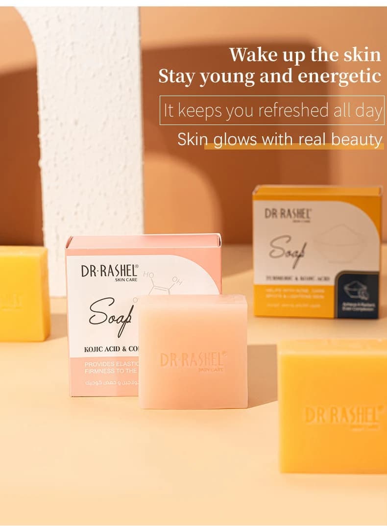 صابون کوجیک اسید و کلاژن دکتر راشل 100گرم DR.RASHEL Kojic Acid & Collagen Soap — تصویر ۸