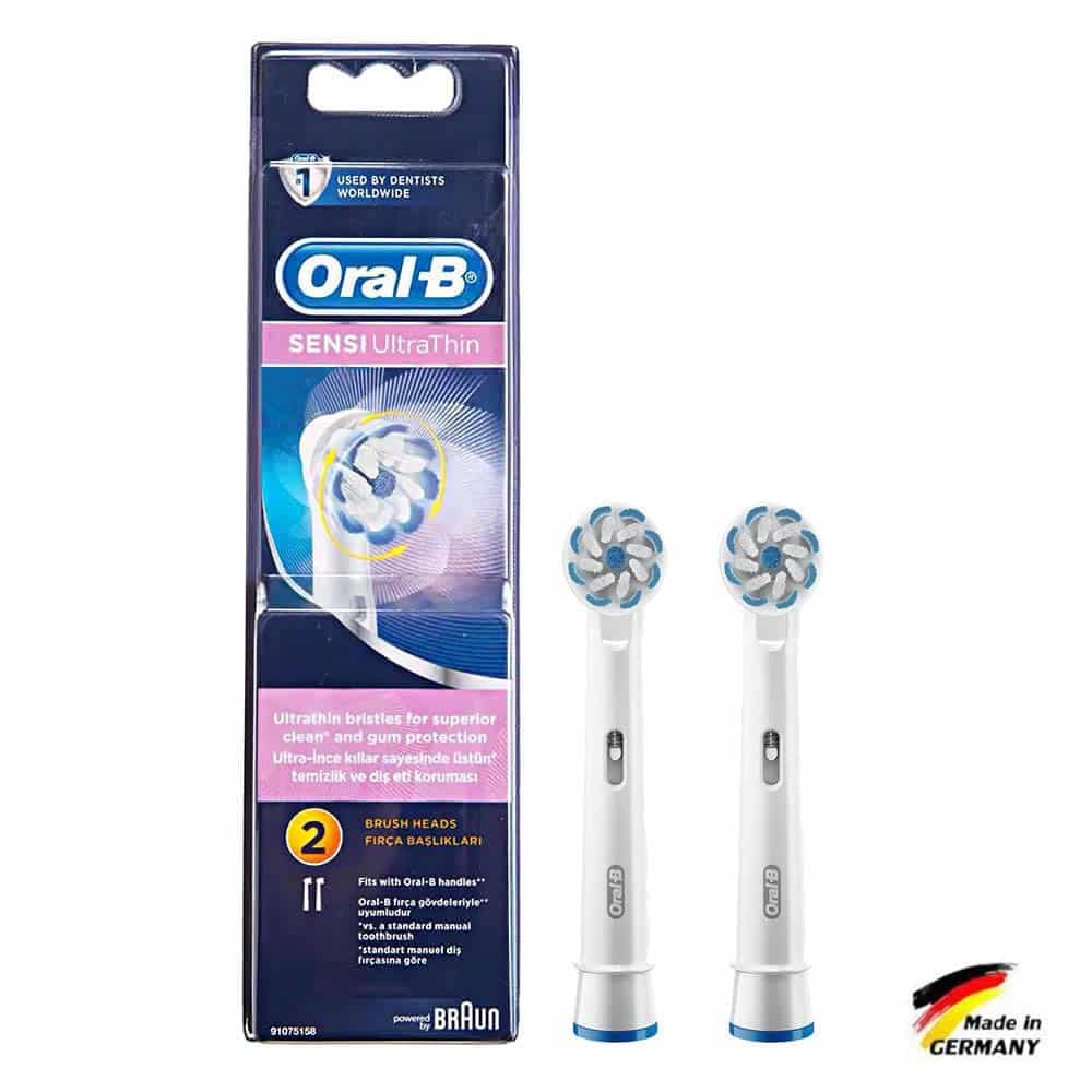 سری یدک مسواک برقی اورال-بی مدل SENSI ULTRATHIN بسته ۲ عددی