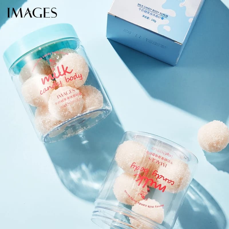 اسکراب بدن توپی شیر ایمیجز 140گرم IMAGES MILK CANDY BODY SCRUB — تصویر ۱۰
