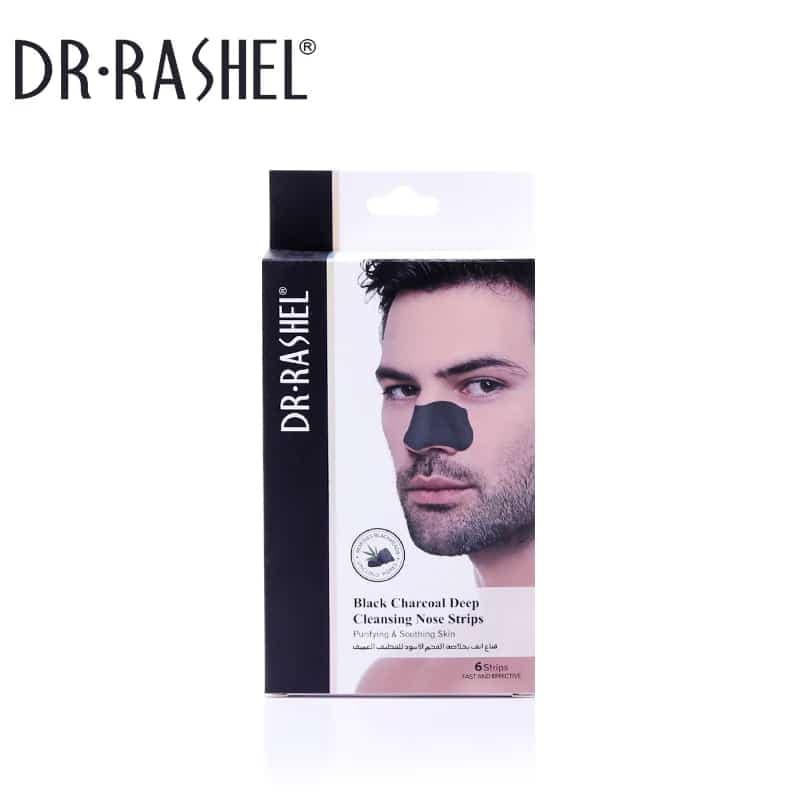 چسب بینی زغالی دکتر راشل مردانه اصل DR.RASHEL Black Charcoal Deep Cleansing Nose Strips for Men — تصویر ۶