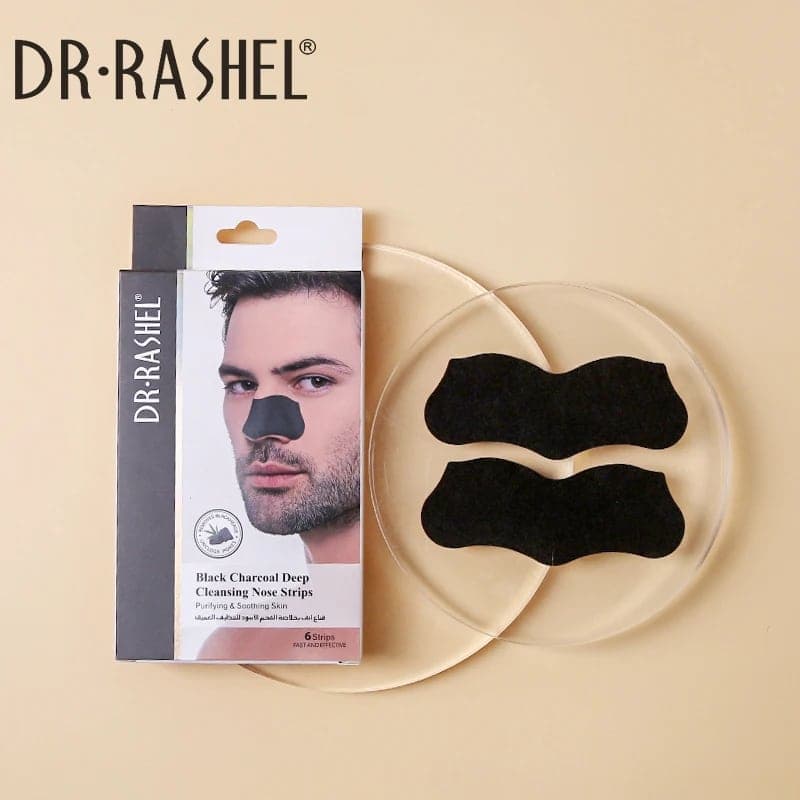چسب بینی زغالی دکتر راشل مردانه اصل DR.RASHEL Black Charcoal Deep Cleansing Nose Strips for Men