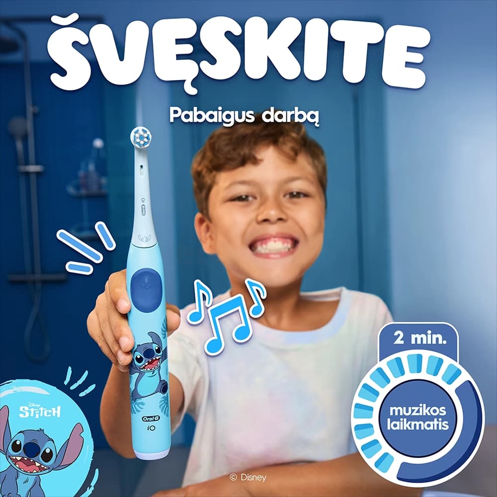 مسواک برقی اورال بی نسل io مدل (Stitch) IO kids — تصویر ۸