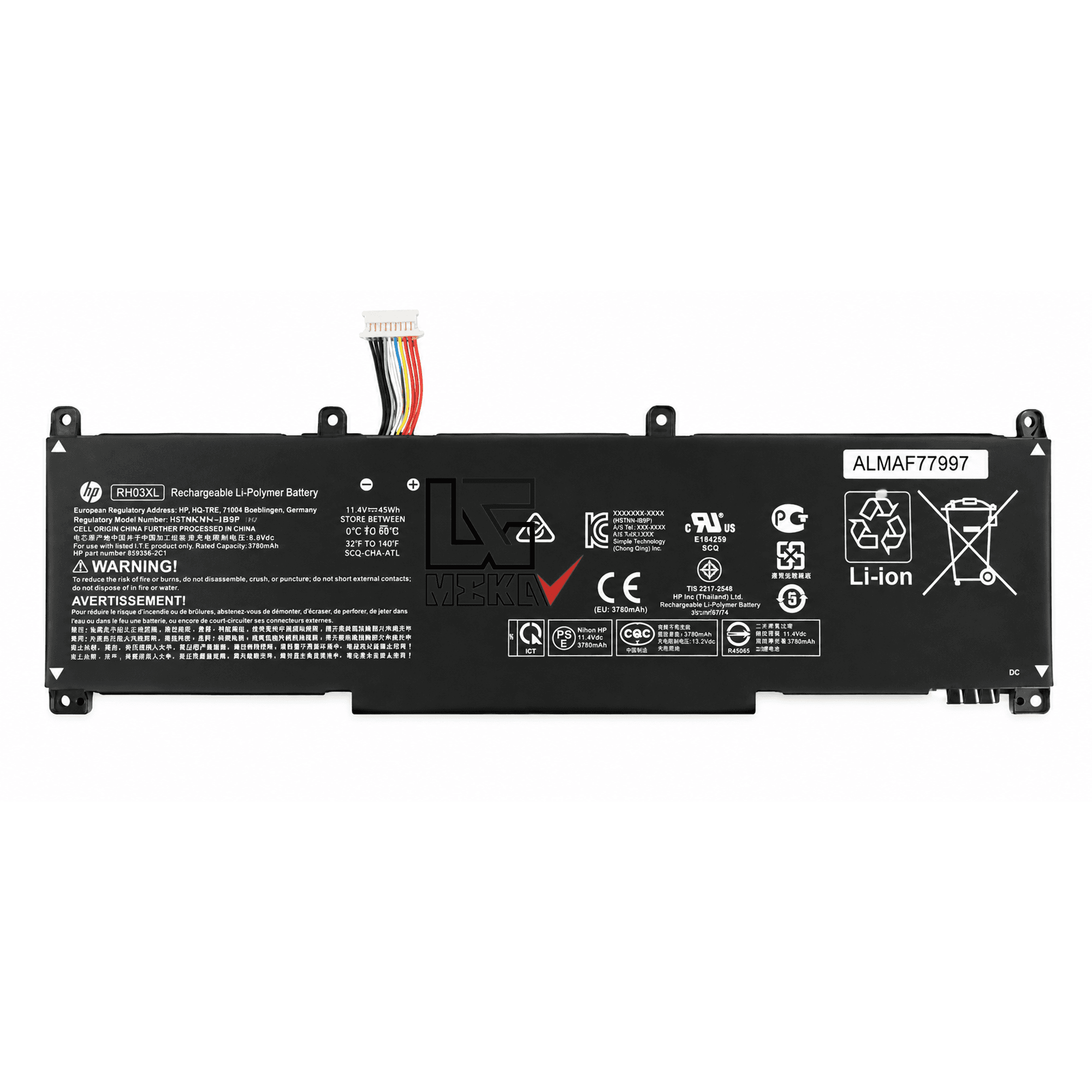 باتری اورجینال لپ تاپ HP ProBook 430 440 G8 مدل RH03XL