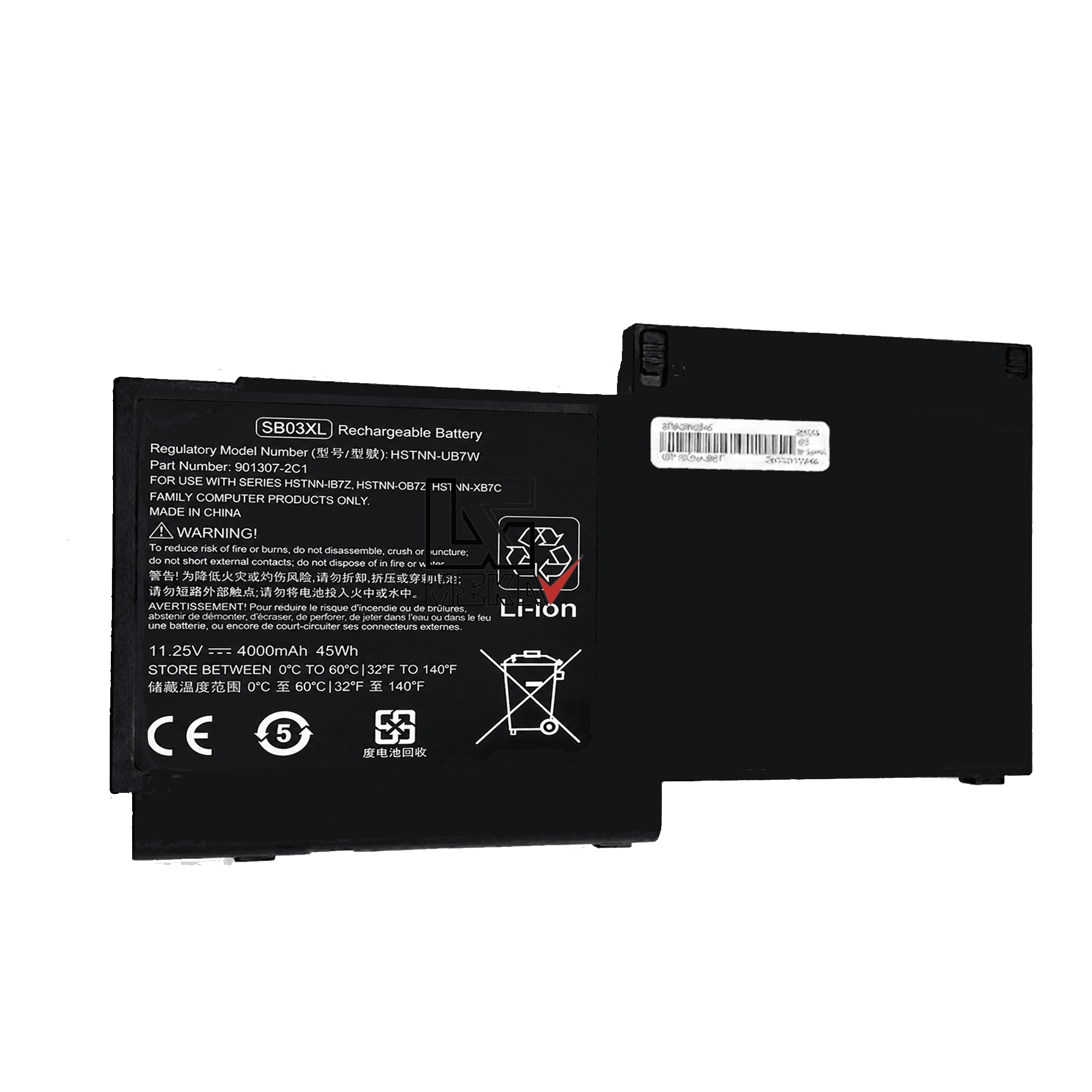 باتری لپ تاپ اچ پی HP EliteBook 820 G1 G2 مدل SB03XL
