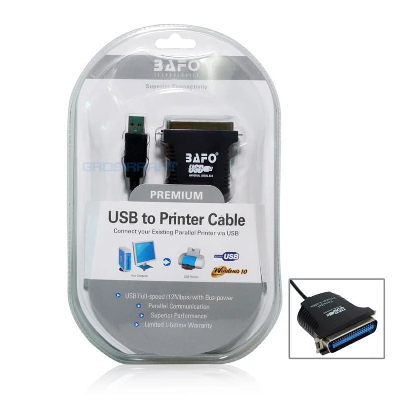 کابل تبدیل پرینتر پارالل به USB بافو مدل Bafo BF-1284 — تصویر ۴