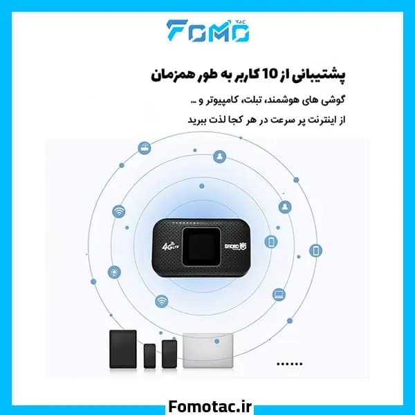 مودم جیبی ۴G LTE اسفیورد(Sfiord) مدل M750 – شارژدهی 12 ساعته — تصویر ۶