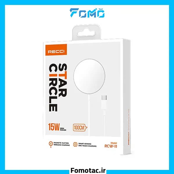 شارژر وایرلس رسی(Recci) مدل RCW-11 – درگاه Type-C — تصویر ۵