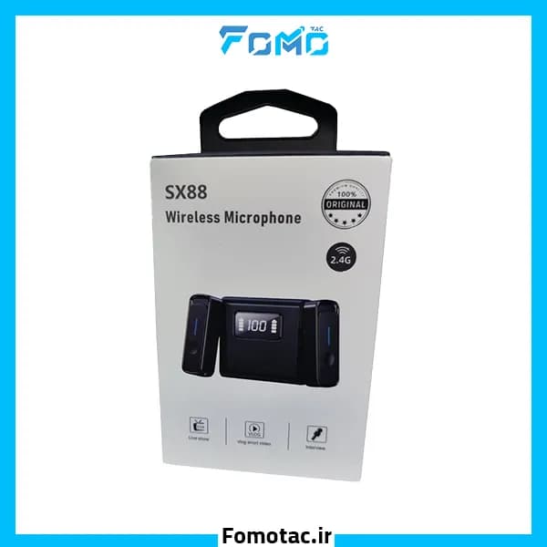 میکروفن یقه ای 2 کاربره بی‌سیم اس‌ایکس(SX) مدل SX88- دانگل تایپ سی — تصویر ۱۱
