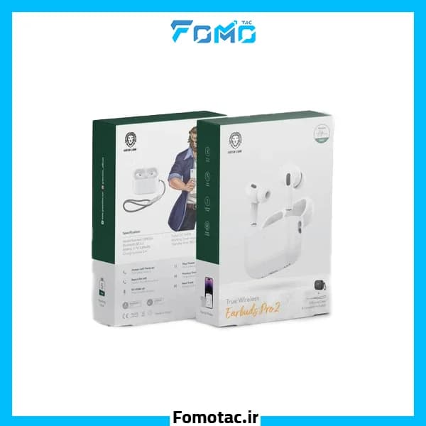 ایرپاد بلوتوثی گرین لاین ( Green Lion ) _ مدل Pro 2 ANC — تصویر ۳