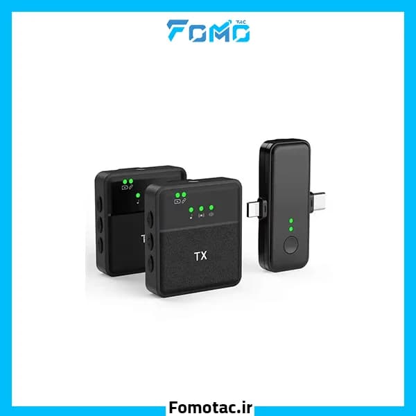 ست میکروفن یقهای 2 کاربره بیسیم اسایکس(SX) مدل sx32 double – دانگل type-c و Lightening — تصویر ۸