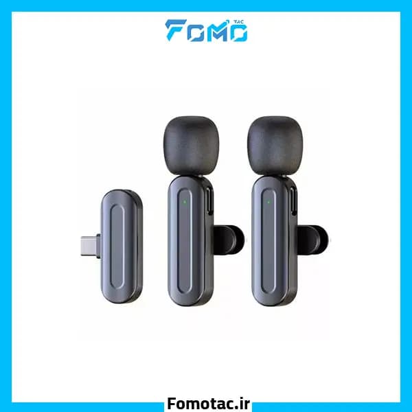 ست میکروفون یقه‌ای 2 کاربره بی‌سیم اس‌ایکس(SX) مدل SX25)Double) – دانگل تایپ‌سی و لایتنینگ