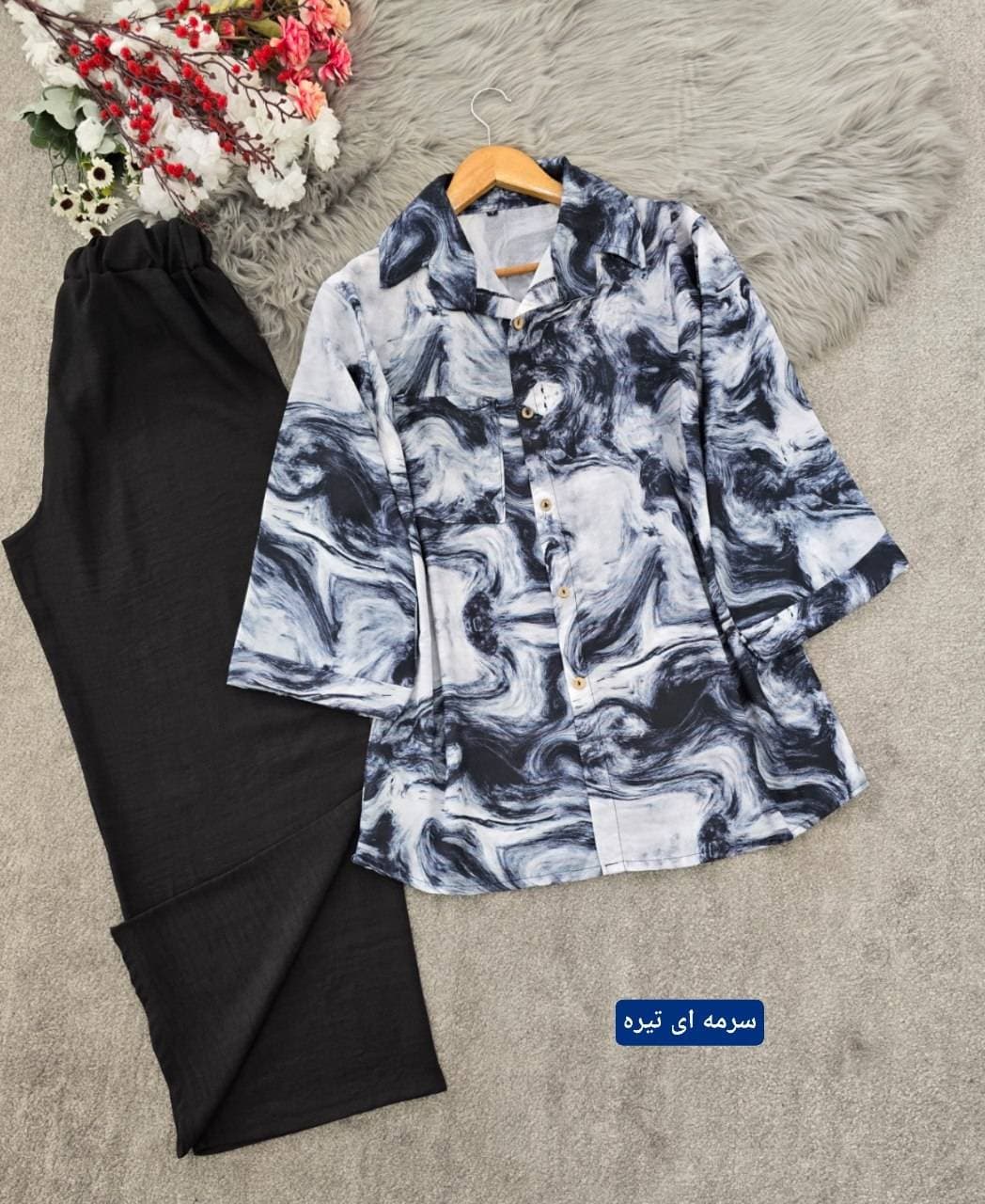 ست مانتو و شلوار حورا کد va21792 — تصویر ۱۲