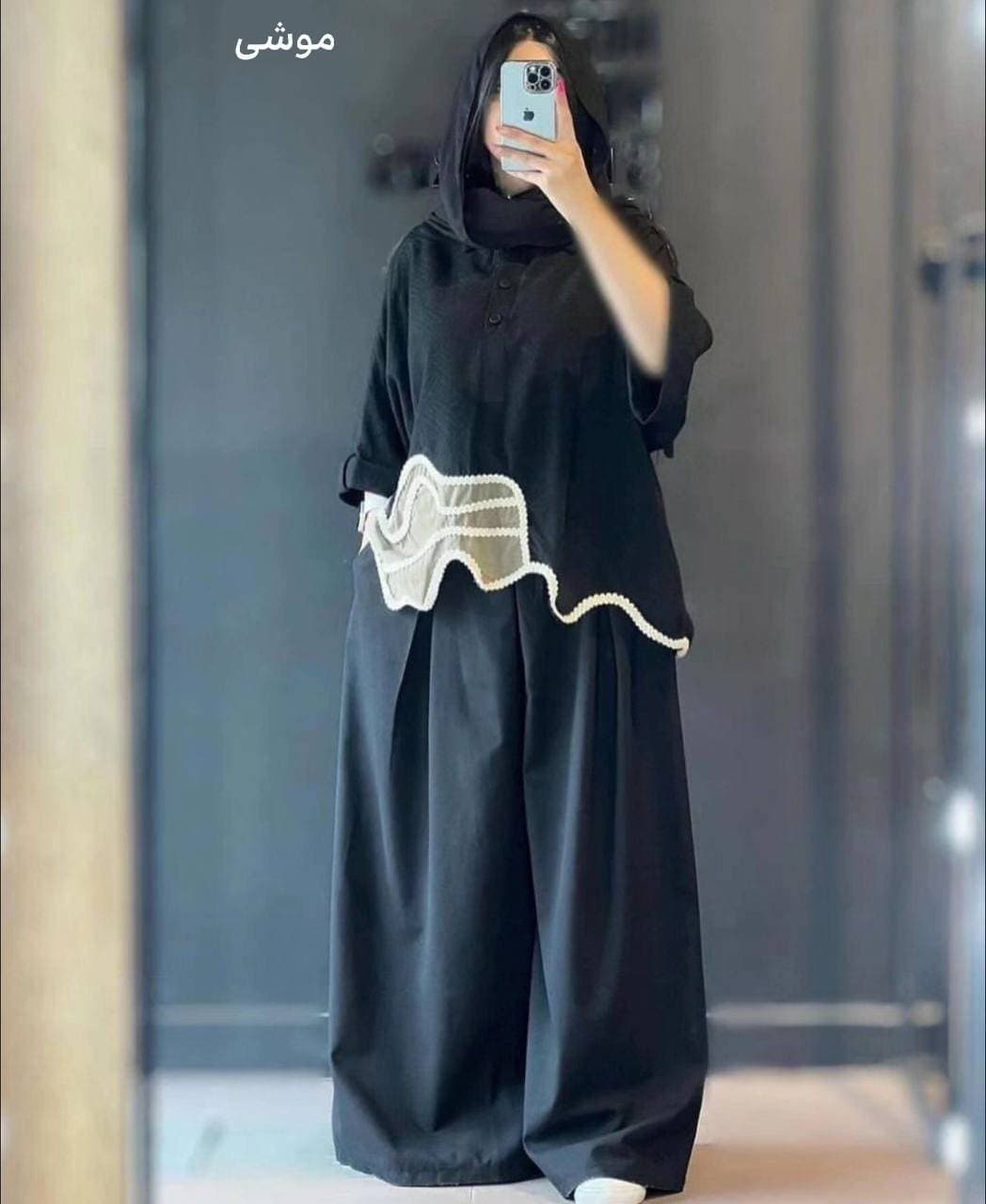 ست تکه دوزی بالاتنه و شلوار کد te2251 — تصویر ۹