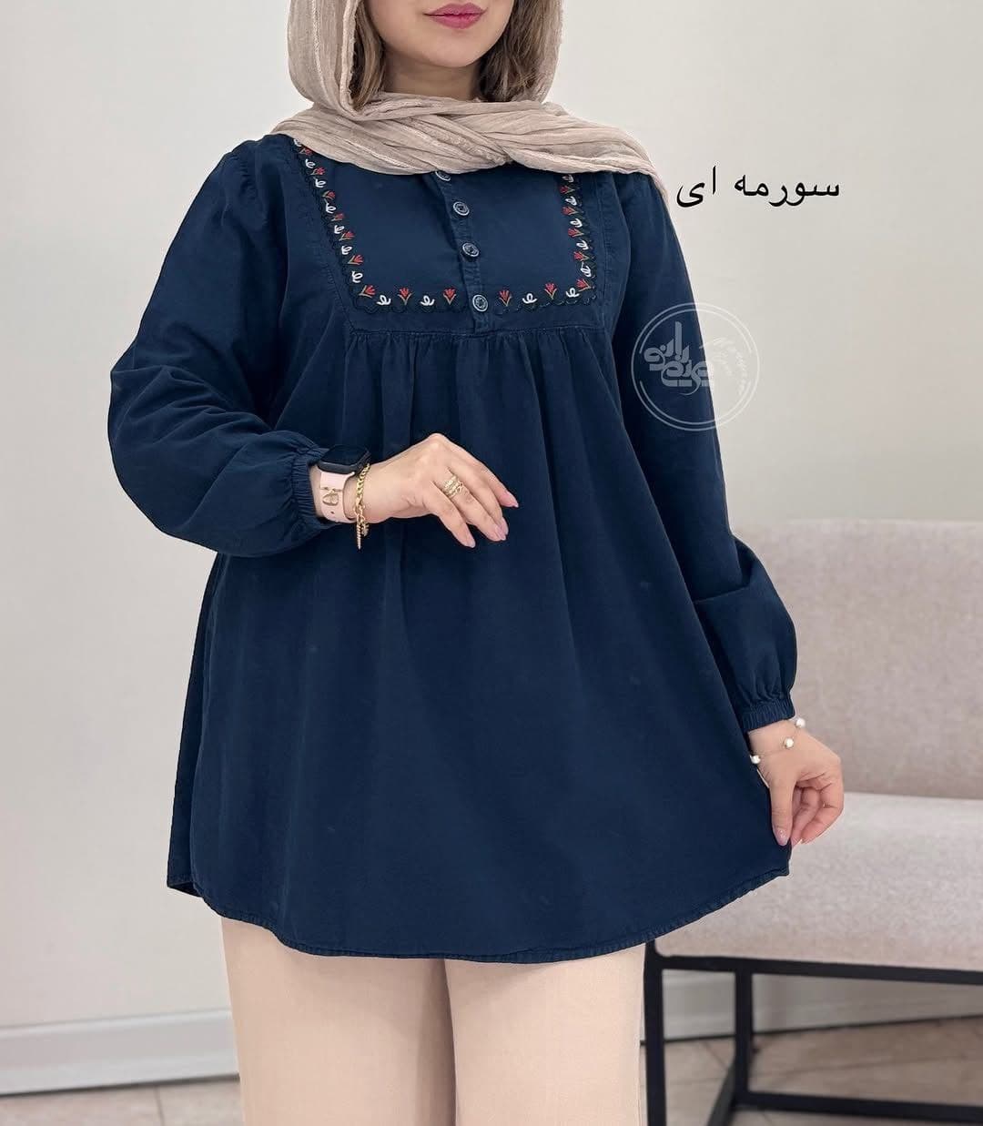 مانتو عروسکی الیاف موژان کد sh6840 — تصویر ۶