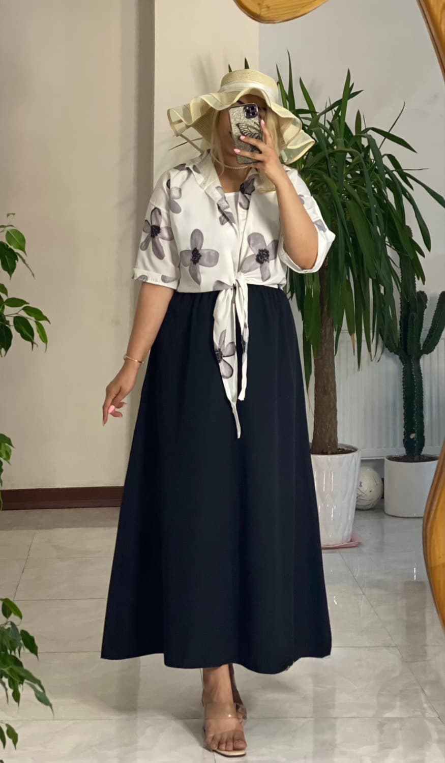 ست شومیز دامن گلی کد sh21541