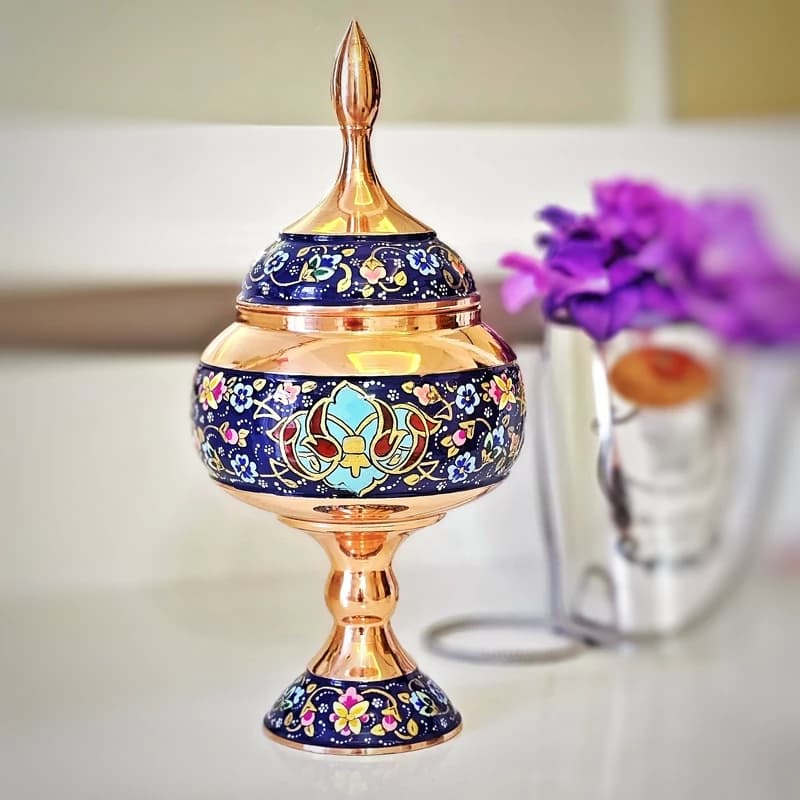 شکلات خوری مس و پرداز طلایی ارتفاع 23 — تصویر ۱۰