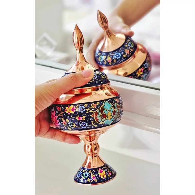 شکلات خوری مس و پرداز طلایی ارتفاع 23 — تصویر ۹