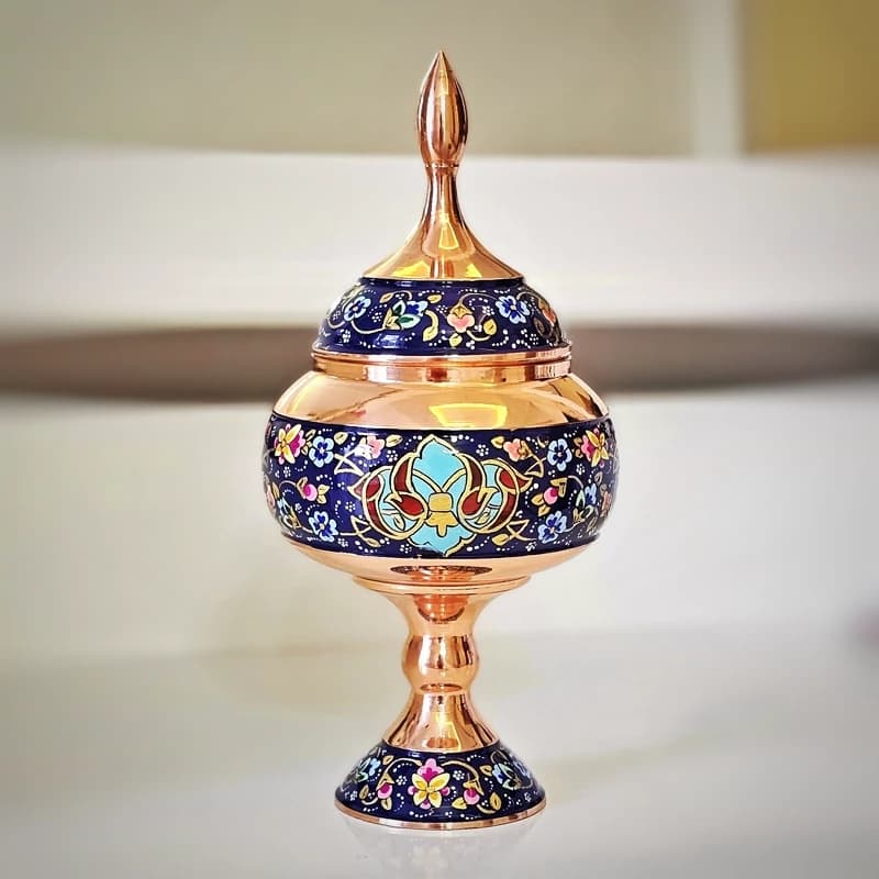 شکلات خوری مس و پرداز طلایی ارتفاع 23 — تصویر ۲