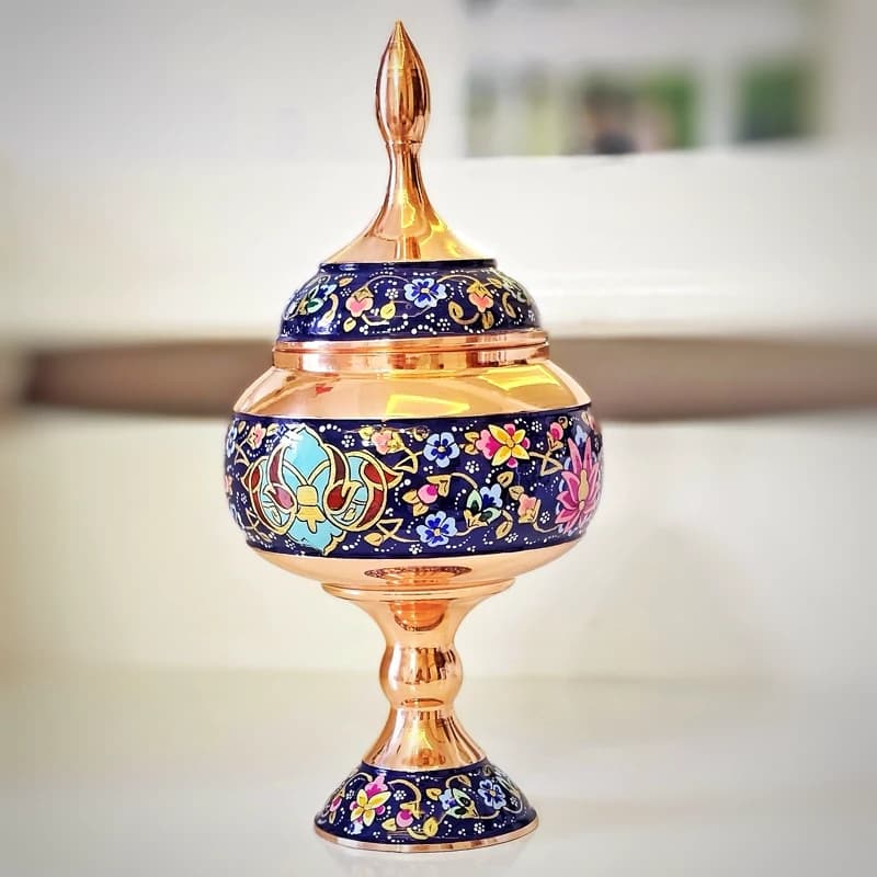 شکلات خوری مس و پرداز طلایی ارتفاع 23 — تصویر ۵