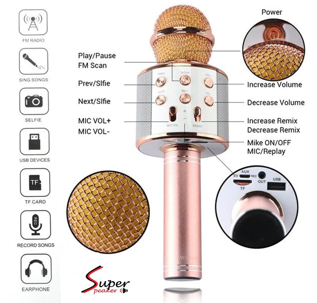 میکروفون اسپیکر دار مدل WS-858