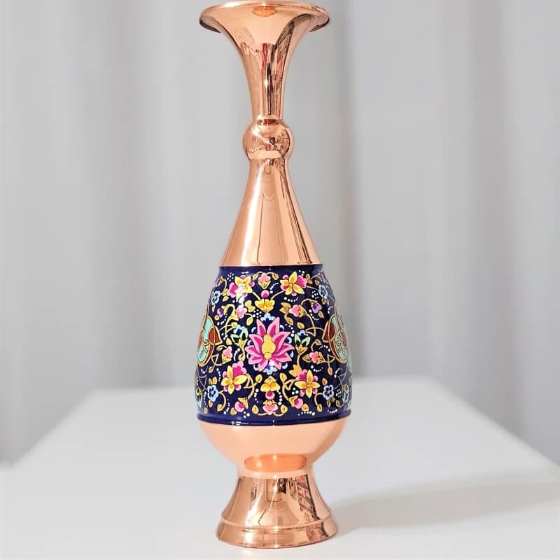 گلدان مس و پرداز (طلایی) ارتفاع 30 سانتی به همراه جعبه هدیه شخصی و سازمانی — تصویر ۷