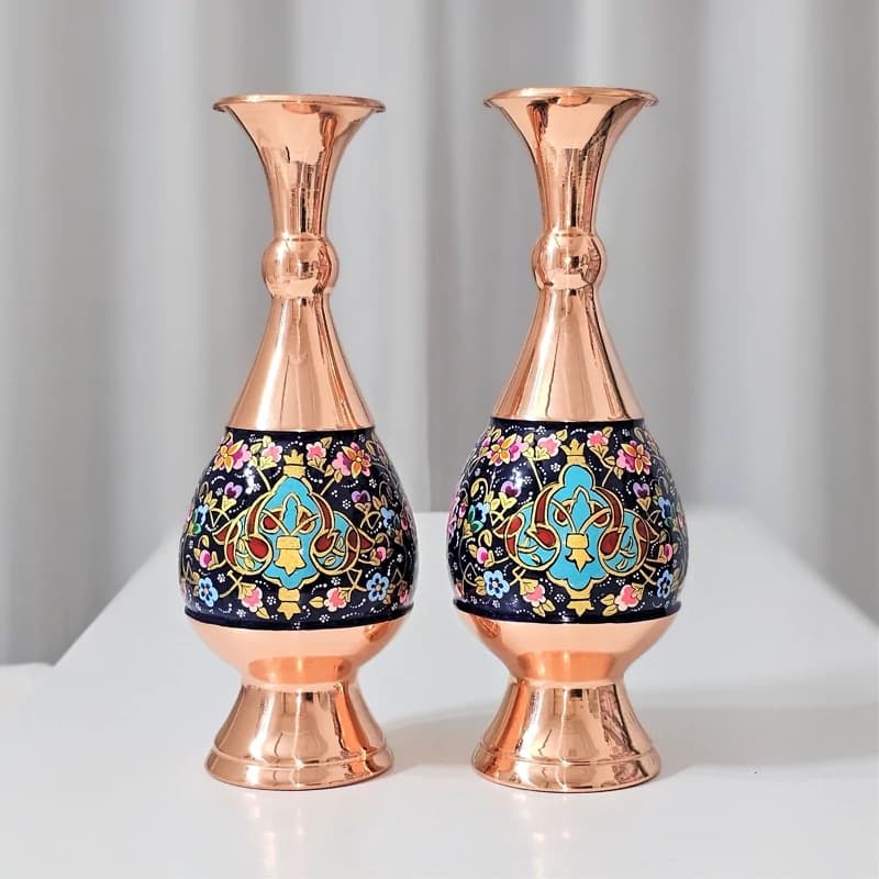گلدان مسی مدل مس و پرداز اعلا ارتفاع 25 سانت — تصویر ۶