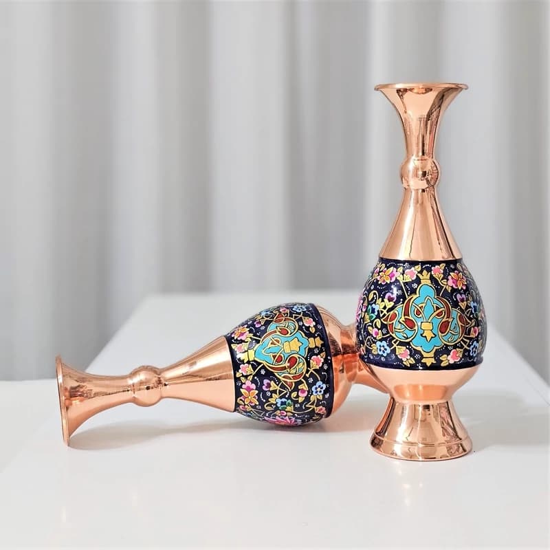 گلدان مسی مدل مس و پرداز اعلا ارتفاع 25 سانت — تصویر ۹