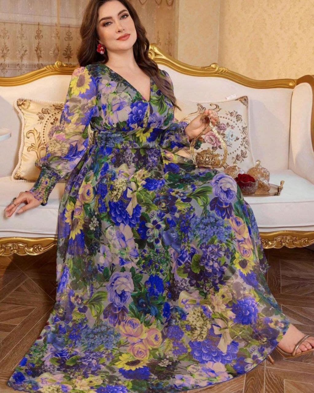 پیراهن مزونی رزا – جنس بوگاتی درجه یک کد te100222