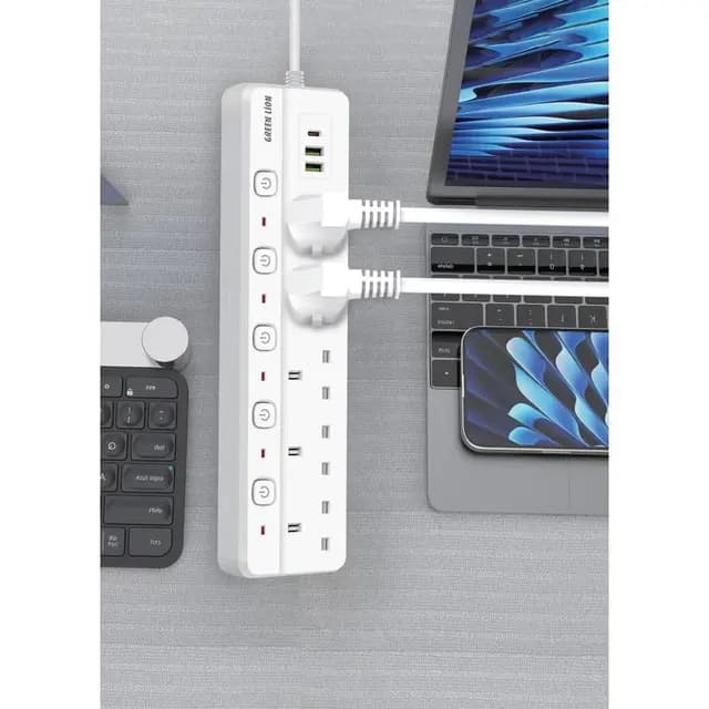 چندراهی برق گرین لاین مدل Green lion GNPOWS2USB power socket 2500W — تصویر ۴