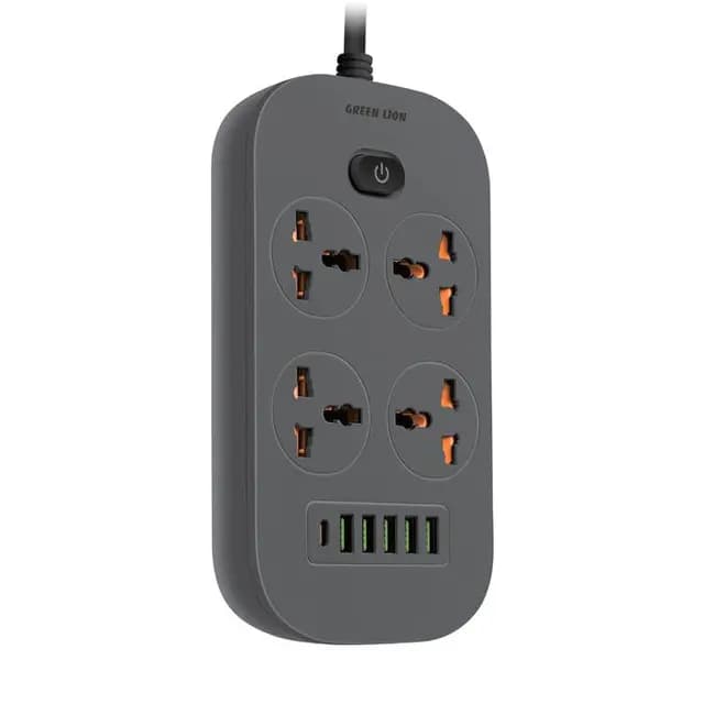 چند راهی برق گرین لاین مدل Green lion GNPOWS5USB power socket 2500W — تصویر ۳