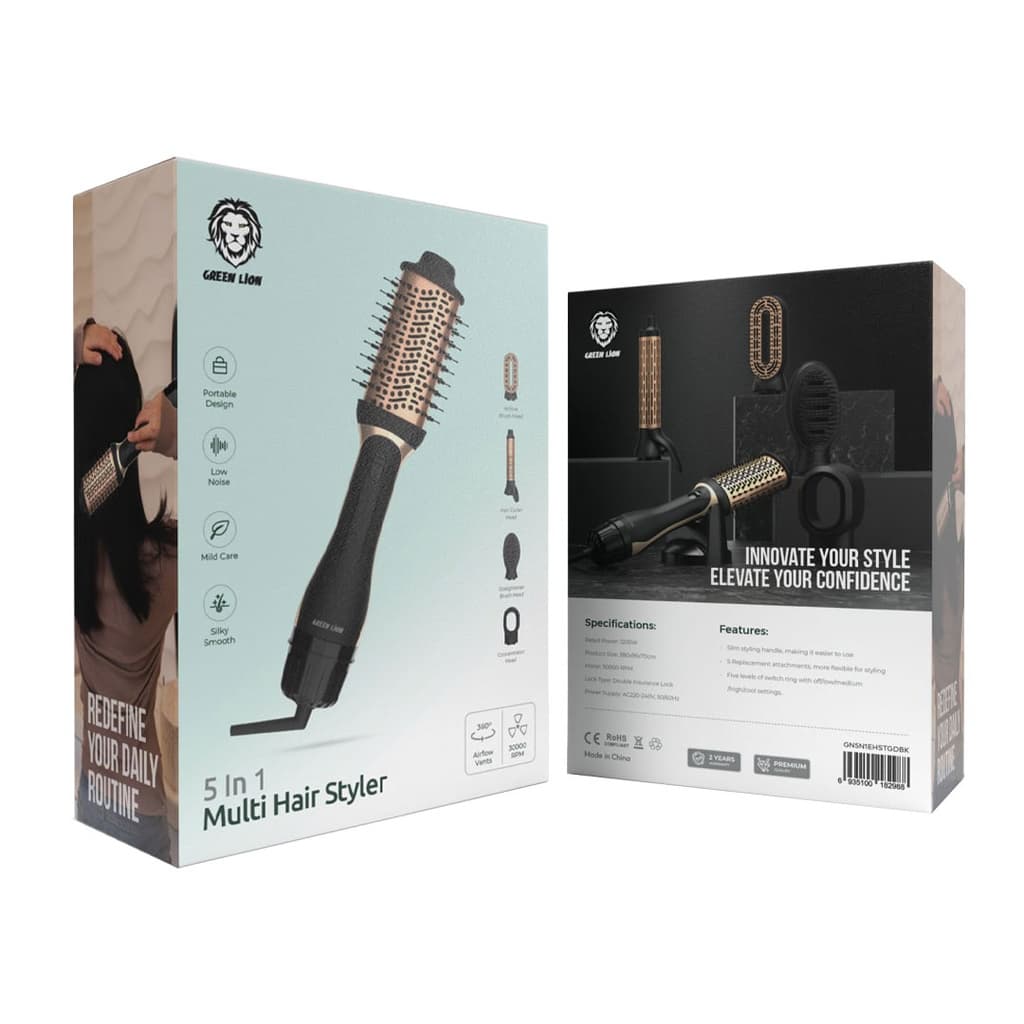 دستگاه حالت دهنده مو 5در1 گرین لاین مدل Green lion GN5IN1EHSTGD hair styler — تصویر ۴