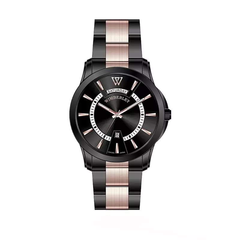 ساعت مچی ویمبرلی مردانه فلزی مشکی رزگلد WB-CS438G-U