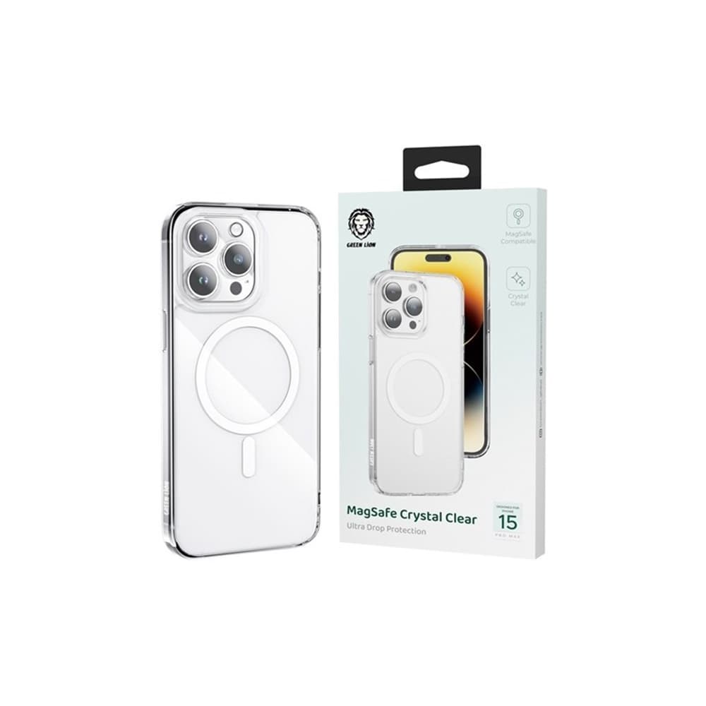 قاب مگ سیف گرین لاین مدل Green lion GNCLRCM15PM clear magsafe 15 promax — تصویر ۲