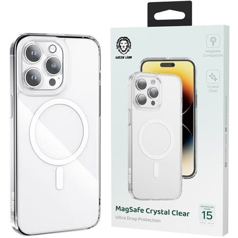 قاب مگ سیف گرین لاین مدل Green lion GNCLRCM15PM clear magsafe 15 promax — تصویر ۶