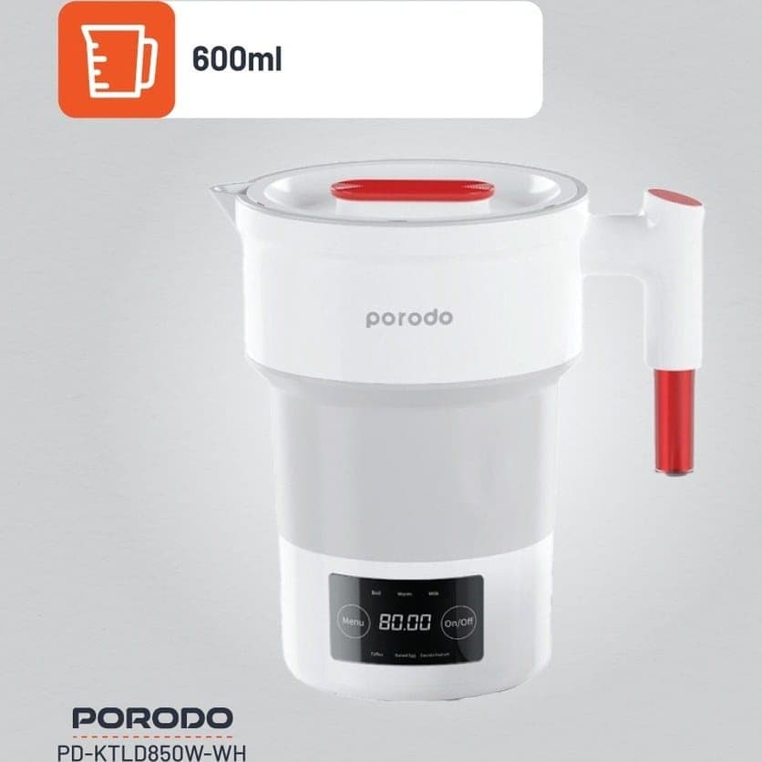 کتری برقی تاشو قابل حمل پرودو مدل Porodo KTLD600 kettle digital display — تصویر ۱۰